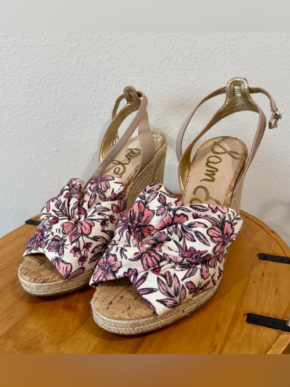 Sam Edelman Aubrey Floral Wedges sandals size 9 - Picture 2 of 7